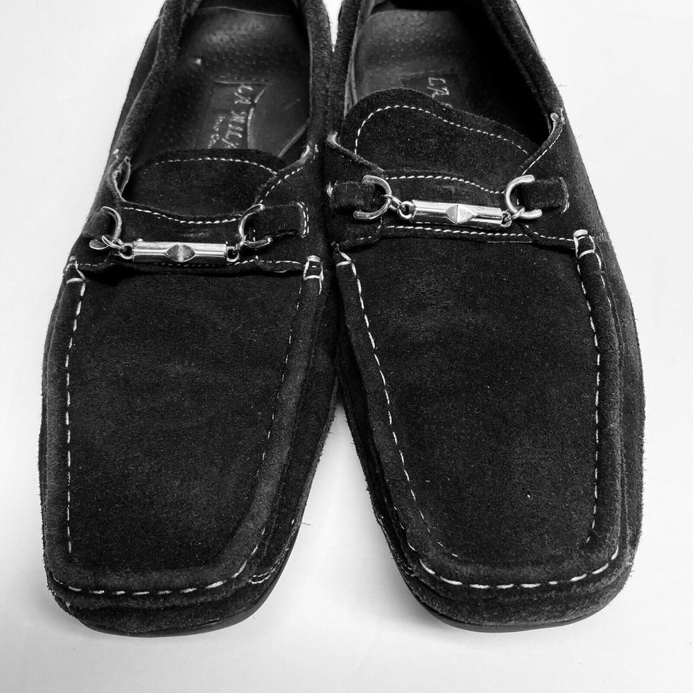 LA Milano Black Leather Loafer step in Men's Boat Shoes Leather Italy Collection
